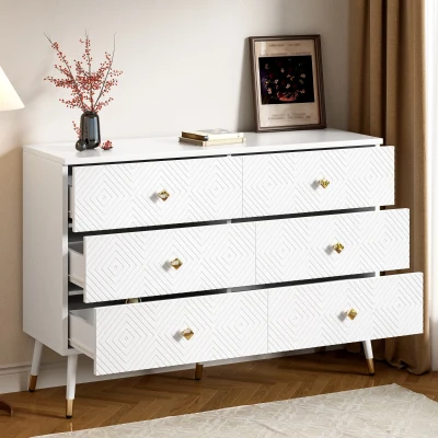 Cassettiera a 6 cassetti, Bianco