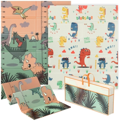 AIYAPLAY Dinosaur Baby Play Mat Foldable Water-Resistant 177x146cm