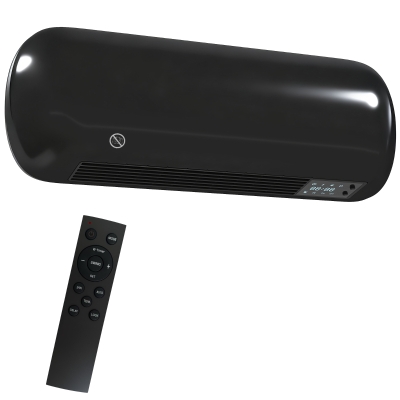 HOMCOM Ceramic Electric Heater Wall-Mounted 2000W Black