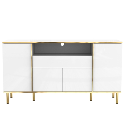 Credenza con illuminazione a LED, Bianco