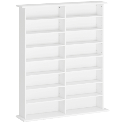 Mobilier Bibliotecă cu 16 Rafturi pentru 720 CD-uri din Lemn 106.5x24x126.3 cm Negru