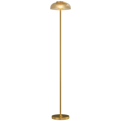 HOMCOM Lampadaire LED Salon Ton Laiton Ø25x134cm Lumière Chaude