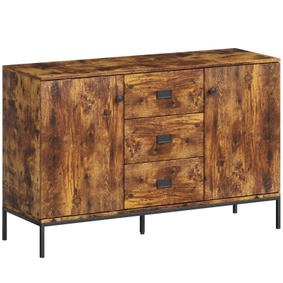 HOMCOM Industrial Sideboard Rustic Brown