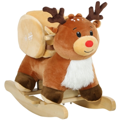 AIYAPLAY Renna a dondolo per bambini 65x35x59cm Marrone