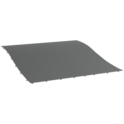 Outsunny Telo di Ricambio per Pergola da Giardino 3x3 m Grigio
