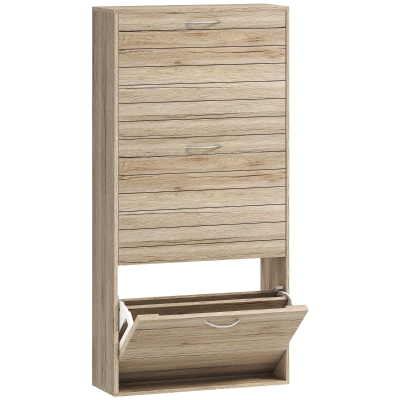 Shoe Cabinet 57 x 23.5 x 116cm Oak