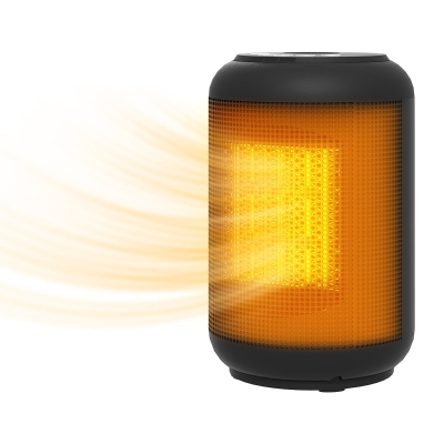 HOMCOM Chauffage Céramique 1500W Thermostat Réglable Noir