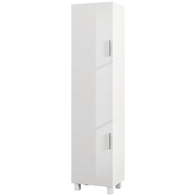 HOMCOM Armoire Salle de Bain Haute 2 Portes 167,5 cm Blanc