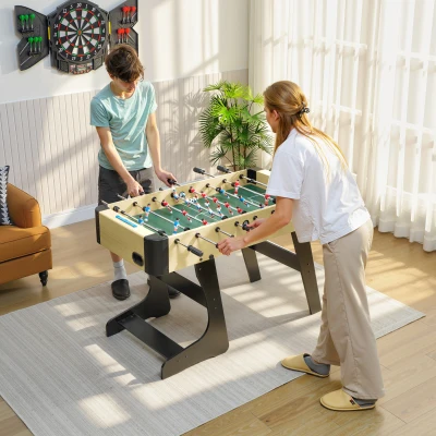 SPORTNOW Baby-Foot Pliable Bois Vert avec Poignées Antidérapantes