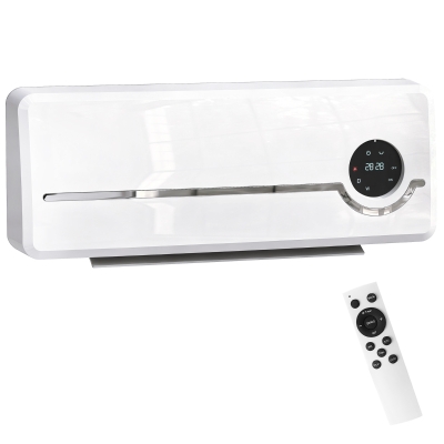 HOMCOM Chauffage Mural Céramique 2000W Thermostat Blanc