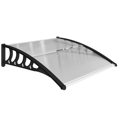 Outsunny Pensilina a sbalzo 103cm x 96,5cm x 27cm Trasparente e nero