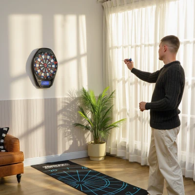 SPORTNOW Țintă electronică pentru săgeți Joc de săgeți electronic luminat ecran LED supradimensionat reîncărcabil negru