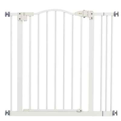 PawHut Adjustable Pet Gate Safety Barrier White 74-87cm