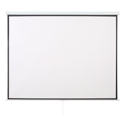 HOMCOM Pantalla de Proyector Manual 120 Pulgadas Formato 4:3/16:9 para Interior y Exterior 244x183 cm Blanco