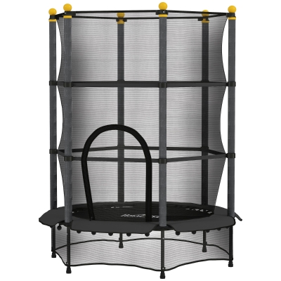HOMCOM Trampoline Enfant Ø1,40m Filet Sécurité Noir