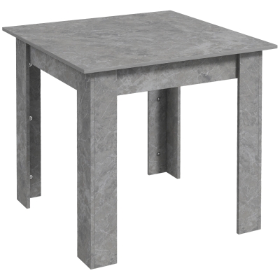 HOMCOM Modern Square Dining Table Cement Grey