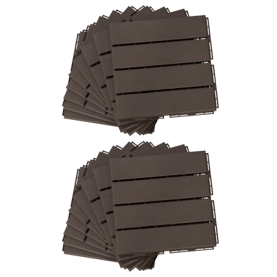 Outsunny Dalles Terrasse Composite 18pcs Emboîtables