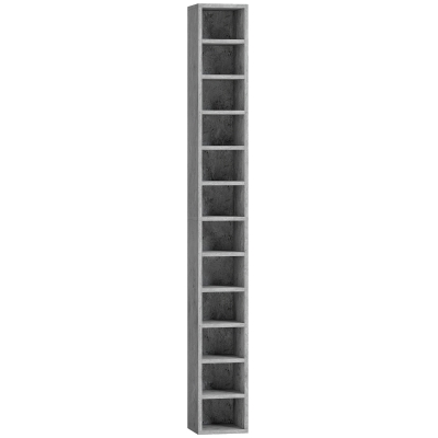 HOMCOM Tall Media Storage Tower Cement Grey