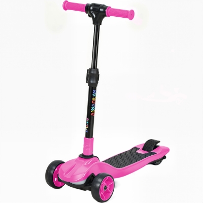 AIYAPLAY Foldable Electric Scooter 3-Wheel Kids Pink