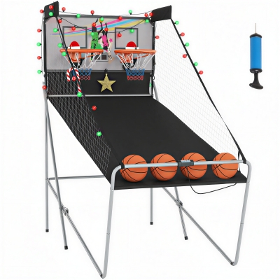 HOMCOM Arcade Basket Double 8 Modes Compteur Électronique Noir/Blanc