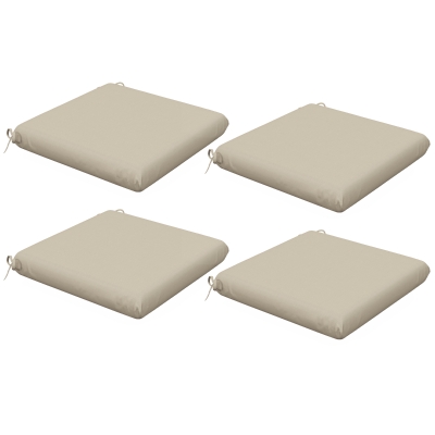 Outsunny Set di 4 cuscini per sedie 47x47x7cm Beige