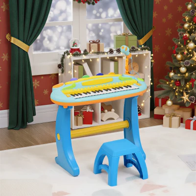 AIYAPLAY Piano Enfant 37 Touches avec Micro et Tabouret