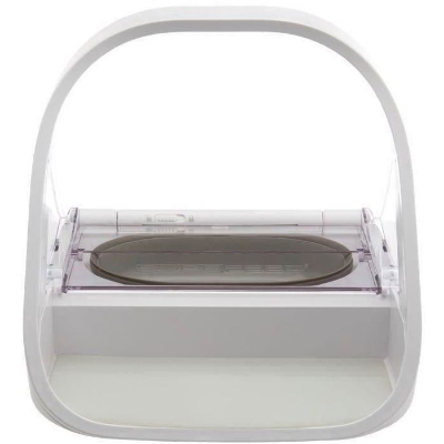 SUREFEED Distributeur de nourriture / croquettes a puce électronique - Blanc (bol simple, un bol double, un tapis et un médaillon)
