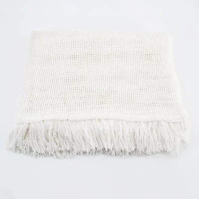 Rideau blanc marseillais tissé 140 x 225cm