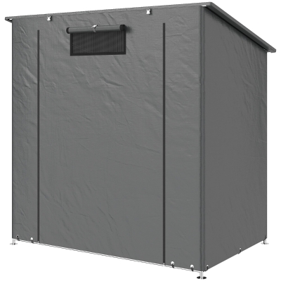 Outsunny Abri Garage 1,9x1,2m Imperméable Gris Foncé