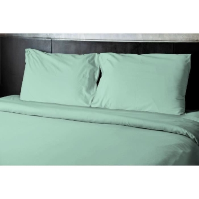 Drap plat - HOME LINGE PASSION - HP72095 - Microfibre 82 g - 240 x 300 cm - Vert d'eau