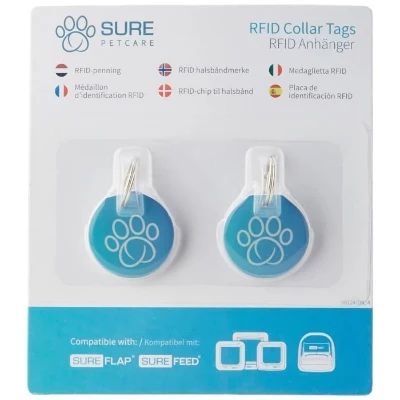 Médaillon d'identification - SUREFLAP - Lot de 2 - Radiofréquence - Compatible extérieur - Pour chats adultes