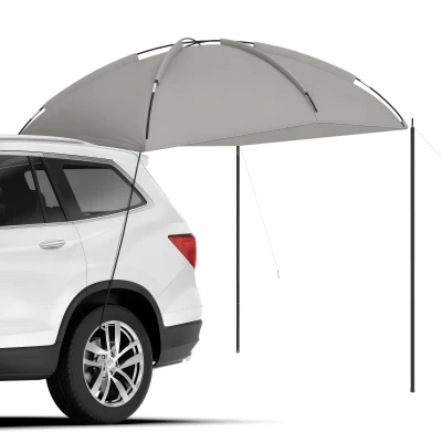 Outsunny Automarkiza Zadaszenie Samochodowe, Ochrona Przed Deszczem, Słońcem, Lekka i Przenośna dla Ciężarówek, Kamperów, 2,9 x 2,8 x 2,3-2,6 m