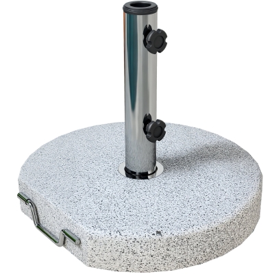 Stojak na parasol z granitu 25,5 kg, okrągły, stabilny