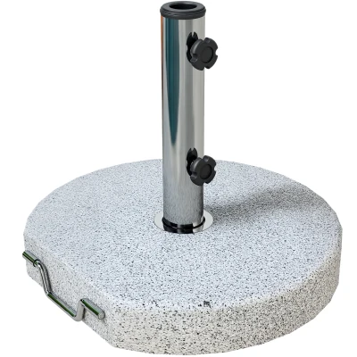Stojak na parasol z granitu 25,5 kg, okrągły, stabilny
