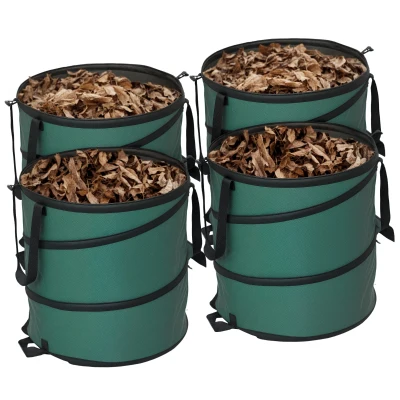 Wodoodporny worek ogrodowy 4x86L, stabilny, do liści