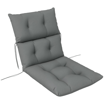 Poduszka na krzesło 115x56 cm, szara, 10 cm grubości