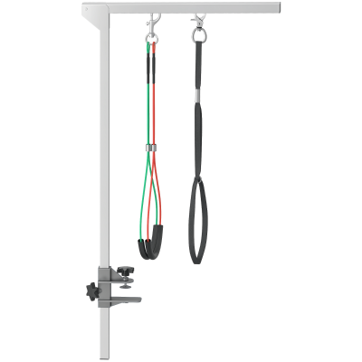PawHut ramię do pielęgnacji zwierząt, Składane ramię do pielęgnacji z zaciskiem, Regulowane ramię do fryzjerstwa psów z uchwytem na biodra dla psów średniej wielkości, Stal nierdzewna, Srebrny