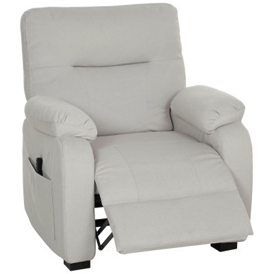 HOMCOM Fauteuil Relax Électrique Inclinable USB Crème 96x90x103cm