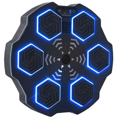 SPORTNOW Musikboxmaschine, Bluetooth-Boxgerät, Wandmontage, 9 Geschwindigkeiten und Modi, LED-Lichter, Schwarz