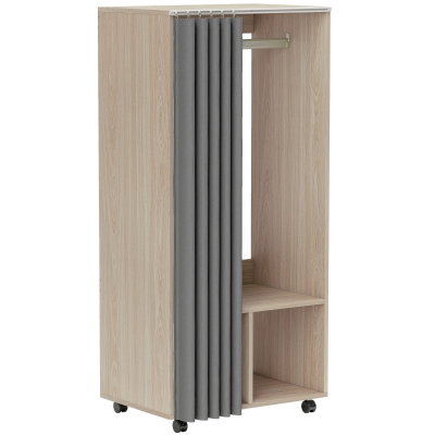 HOMCOM Armoire penderie 60x40x128cm Legno naturale