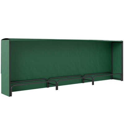 Outsunny Heavy-Duty Firewood Rack Metal Dark Green 300x36x99cm