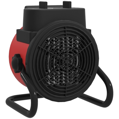 HOMCOM Portable Ceramic Electric Heater 2000W - Red