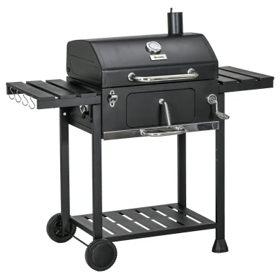 Outsunny Barbecue a Carbone con Coperchio e Griglia Regolabile