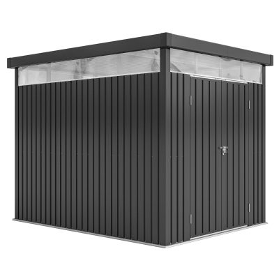 Outsunny Capanno da Giardino con Lucernario 200x258x201 cm Grigio