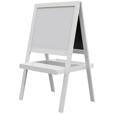 AIYAPLAY Cavalete quadro infantil 2 em 1 face quadro branco magnético e face quadro-negro a giz branco