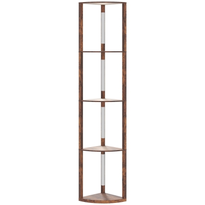 HOMCOM Three-Tier Corner Floor Lamp Black