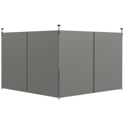 Outsunny Parois Barnum 3x3/6m 2Pcs Gris Foncé