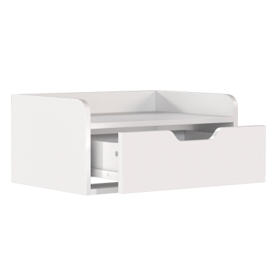 HOMCOM 2er-Set Wand-Nachttische, hängende Nachttische, Schublade, Ablage, Holzoptik, Maße 40L x 30l x 19,5H cm