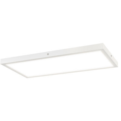 HOMCOM Lot 2 Plafonniers LED Réglables 60x30cm Blanc