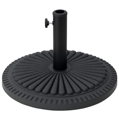 Outsunny Pied Parasol Rond Ciment Ø49cm Noir